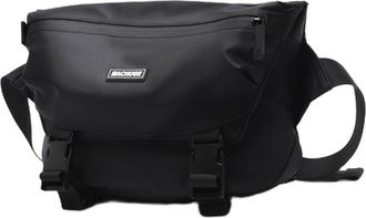 Generic Mens Crossbody Bag Waterproof Wear-Resistant Fabric Multiple Pockets Adjustable Strap for Urban Commuting and Outdoor Activities