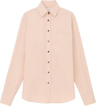 Lafayette 148 New York Petite High Collar Pocket Shirt