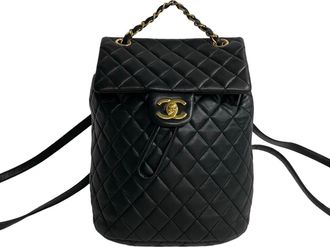 Chanel Black Leather Backpack (Pre-Owned)
