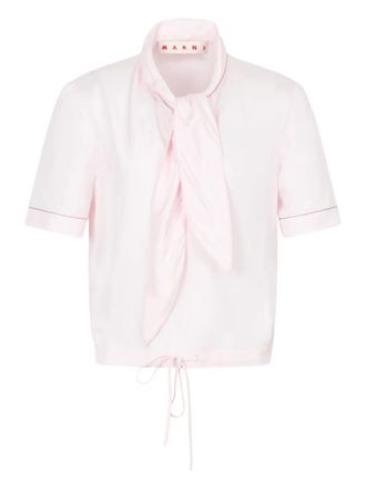 Marni contrast-stitching blouse - women - Rayon - 38 - Pink