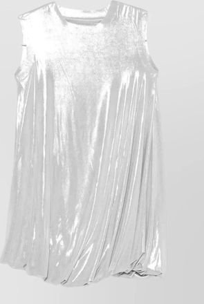 Norma Kamali sleeveless twist dress bubble hem mini
