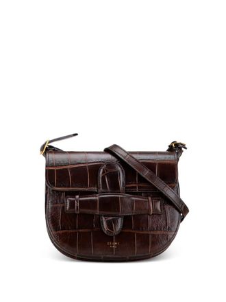 Celine Borsa a tracolla Symmetrical mini goffrata in pelle di vitello 2013 - Marrone