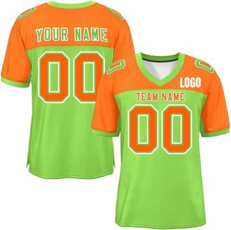 Generic Customizable Team Football Jersey, Personalized Name/Number/Logo Breathable Fabric Sports T-Shirts, Multiple Sizes & Colors Available
