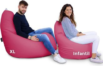 Happers Happers - Puff Pera Relax Polipiel Fucsia Xl