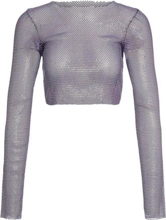 Santa Brands Top corto con decorazione - Viola