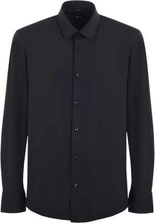 HUGO BOSS Performance Technical Stretch overhemd - Heren - Overhemden - Zwart - Maat: S Polyamide