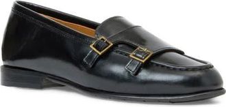 Aquatalia Ema Loafer in Black Glossy Calf at Nordstrom, Size 10.5