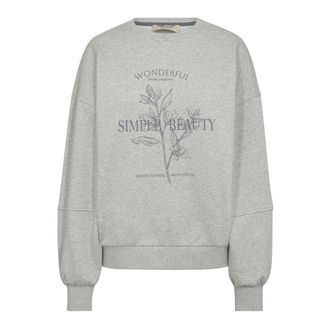 Mos Mosh Sweatshirt - Dames - Sweatshirts - Grijs - L - Leer - Hoodies & sweatvesten