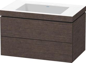 Duravit Lavamanos Duravit L-cube Con Base Mural, 80x48 Cm, 2 Cajones, Sin