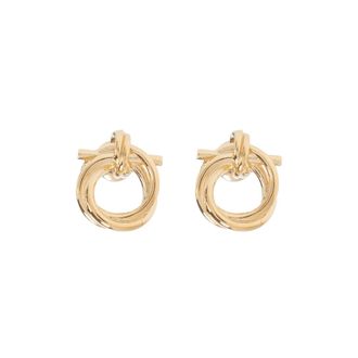 Ferragamo Earrings, female, Yellow, Size: ONE SIZE Gancini Earrings