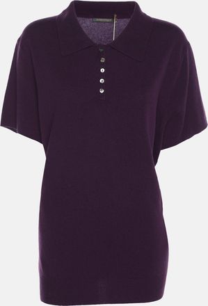 Marina Rinaldi Purple Stretch Knit Short Sleeve Sweatshirt