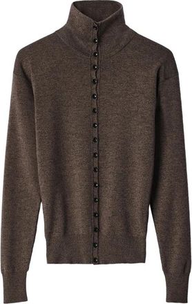 Christophe Lemaire Geknoopte top van fijne wol - Dames - Vesten - Bruin - XS - Wol - Truien & Vesten