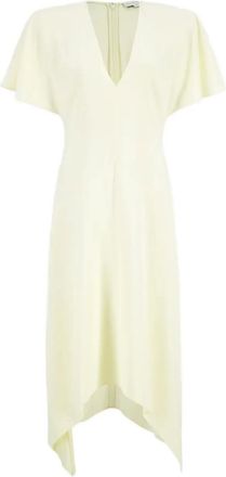 Stella McCartney Abito asimmetrico con scollo a V - Bianco