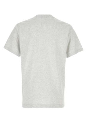 Sporty & Rich Mens Melange Grey Cotton T-Shirt Heathergray Exterior