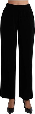A|X Armani Exchange Broeken, Dames, Zwart, XS, Polyester, Regular Fit Broek in Stretchfluweel