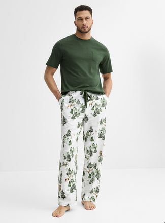 Cyberjammies Mens Snowy forest pyjama pant