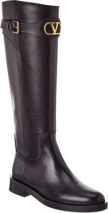 Valentino VLogo 30 Leather Knee-High Boot
