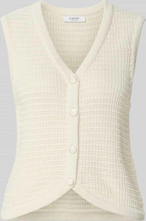 b.young B.Young Strickweste mit V-Ausschnitt Modell MIKALA in Beige, Gr&ouml;&szlig;e XXL
