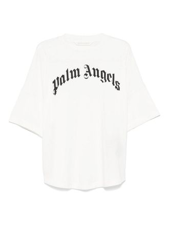 Palm Angels Curved Logo-Print T-Shirt
