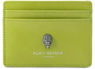 Kurt Geiger Bond Leather Card Holder in Bright Green at Nordstrom Rack