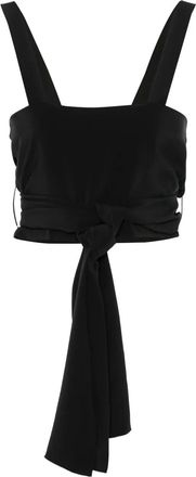 Chloé Top crop in crêpe de chine - Nero