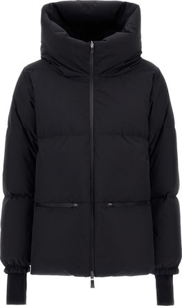 Herno Short Puffer Coat with High Collar and Asymmetrical Zip