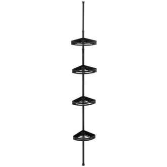 5five Simply Smart 5five Simply Smart - Repisa De Ducha Telesc&oacute;pica Rectangular Blackalu Negra - 5five