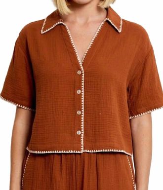 Design History Gauze Blouse In French Roast