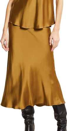 ottod'Ame Viscose Fluid Long Skirt in Brown at Nordstrom, Size 46 It