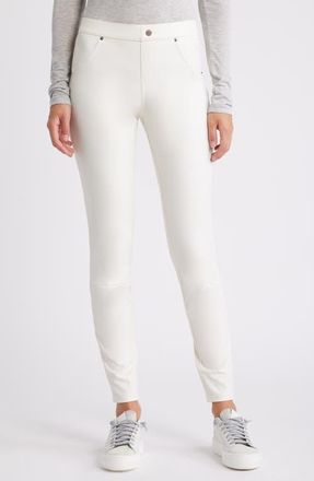 Hue Faux Leather Leggings in Star White at Nordstrom, Size X-Large