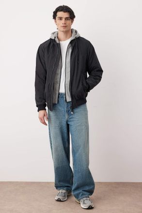 Trendyol MAN Heren Zwart Effen Lang Regular fit Winter Jassen