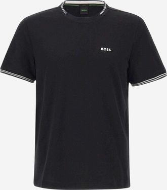 HUGO BOSS Camiseta de algod&oacute;n el&aacute;stico con logo de Hugo Boss