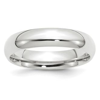 Diamond2Deal 14k White Gold 5mm Standard Weight Comfort Fit Wedding Band Ring