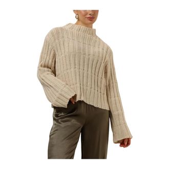 Modstr&ouml;m Truien & Vesten, Dames, Beige, L, Korte T-neck Trui