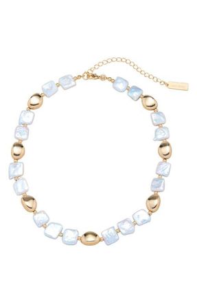 st. Moran Freshwater Pearl Beaded Necklace in White at Nordstrom