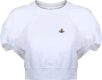 Vivienne Westwood Top corto con dettaglio Orb - Bianco