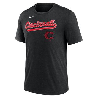 Nike Cincinnati Reds City Connect Nike Mens MLB T-Shirt in Black | NJFD00HRED-HRM