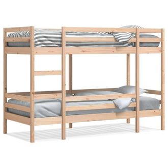 Berkfield Home Bunk Bed without Mattress 90x200 cm Solid Wood Pine in Brown