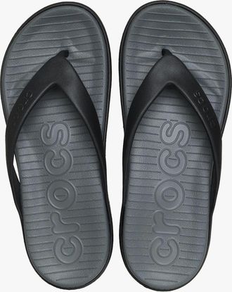 Crocs Mens Crocs COAST FLIP Mens Flip-flops Black/Slate Grey - Multi - Size: 11