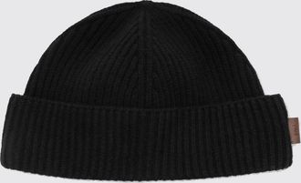 Ami Ribbed Wool Beanie with Turn-Up Brim and Ami de Caur Logo Patch