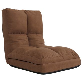 Hhg Sill&oacute;n De Suelo Hhg 914, Sill&oacute;n Plegable Sill&oacute;n Plegable Sill&oacute;n Funcional, Funci&oacute;n Dormir Plegable Estructura De Acero Terciopelo, Marr&oacute;n