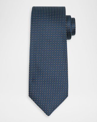 Isaia Men & apos;s Geometric Silk Tie