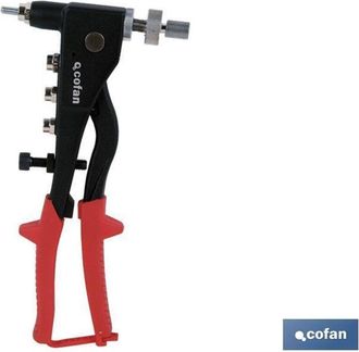 cofan Remachadora Tuercas Remach. M-3 A M-6, Remachadora Profesional Para Tuercas Remachables Con 4 Varillas Intercambiables (m-3, M-4, M-5, M-6). Mango Ana