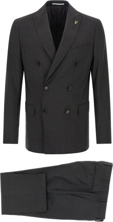 Pal Zileri Gray Viscose Two-Piece Mens Suit