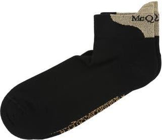 Alexander McQueen Knit Ankle Socks in Black Gold at Nordstrom Rack