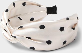 Simons Womens Dotted knotted wide headband