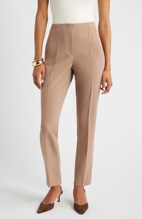 Open Edit Icon High Waist Ankle Cigarette Pants in Tan Portabella at Nordstrom Rack, Size 0
