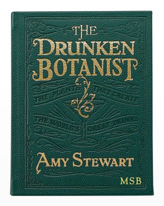 Graphic Image The Drunken Botanist Leather Bound Book, Personalized