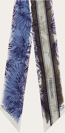 Ferragamo Donna Mini bandeau stampa Gravure Blu