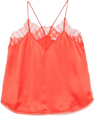 Iro Berwyn top - women - Polyamide/Silk - 36 - Red
